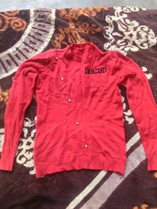 Red Fendi Knit Sweater