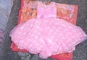Baby Pink Girl Concan Dress