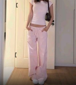 Pink Wide Leg Lounge Pants
