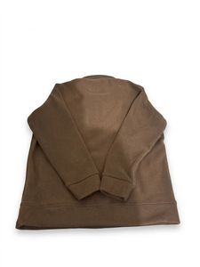Men's Brown Fleece Pullover Sweatshirt