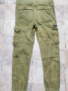 Olive Green Cargo Joggers