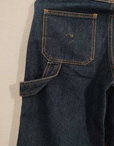 Dark Wash Wide Leg Cargo Jeans