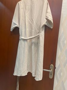 Soft linen wraparound dress