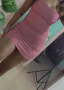 Pink Shimmer Party Dress