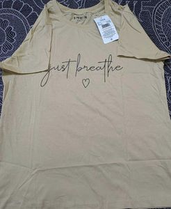 SHEIN "Just Breathe" Graphic T-Shirt
