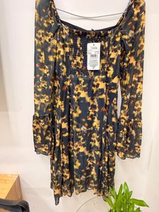 Shein Chic Printed Long Sleeve Mini Dress