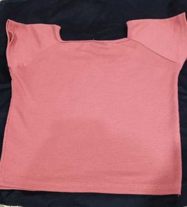 Coral Square Neck T-Shirt