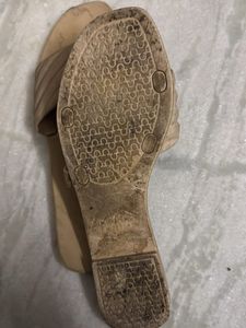 Stylish Beige Slide Sandals