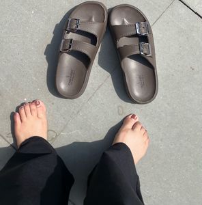 Stylish Brown Buckle Sandals