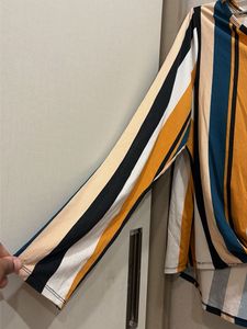 Boho Striped Knot Front Blouse