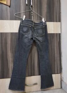 ash black flare jeans