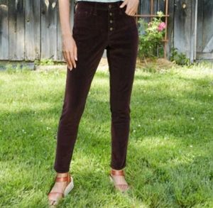 Brown Corduroy High Waisted Pants