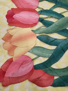 Handmade Tulip Fabric table runner