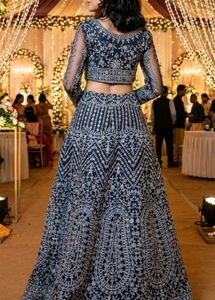 Elegant  Black Embroidered Lehenga Choli