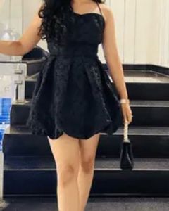 Savana Black Backless Dress