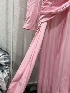Chic Off-Shoulder Pink Dress