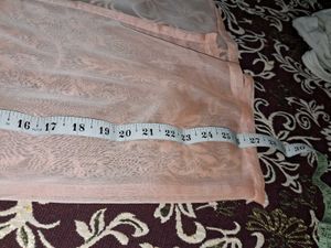 Sheer Peach Embroidered Kimono/Robe