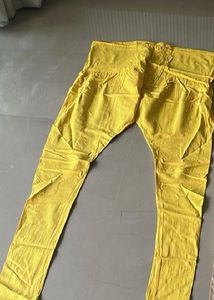 Bright Yellow Cotton Chudidar