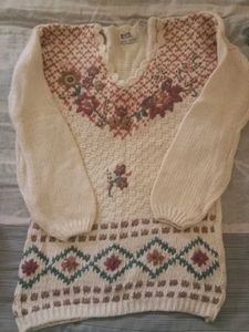 Vintage Floral Knit Sweater