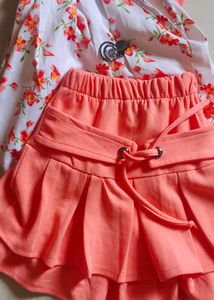 Girls Cotton Blend Skirt.