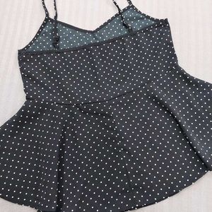 Polka Dot Peplum Top