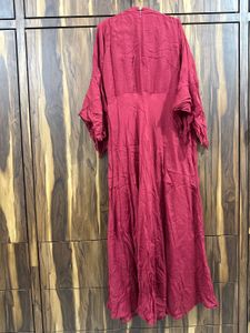 Elegant Maroon Embroidered Ethnic Gown
