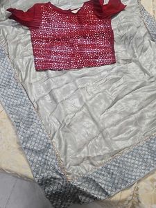 Saree with blouse piece