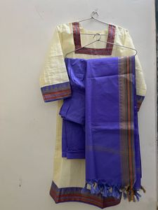 Cream Kurta set with dupatta / New