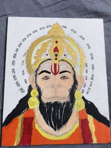 Hand-Painted Hanuman Idol