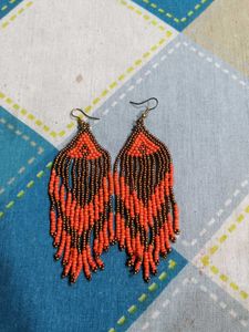 Beaded Fringe Drop Earrings