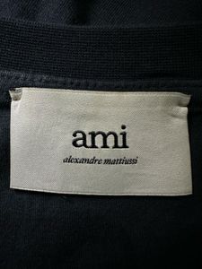AMI Paris Black T-Shirt Loose Fit Unisex