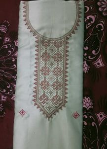 Embroidered salwar n kameez with dupatta material