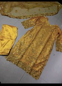 pakistani Yellow Kurta Set with Dupatta
