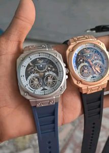 Luxury Silicone Strap Watch (Pack of 2)
