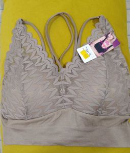 280 -- Lace Trim Bralette Sports Bra