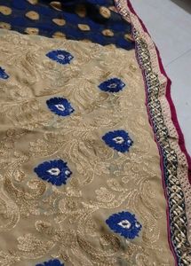 Embroidered Blue Saree