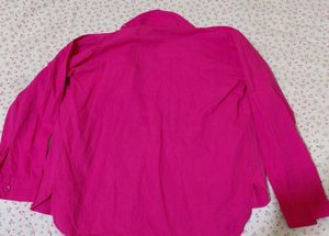 Vibrant Pink Button-Up Shirt