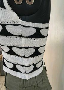 Cute Heart Knit Cardigan
