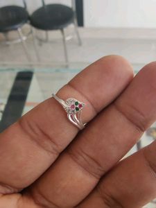 Elegant Silver Ring with Gemstones