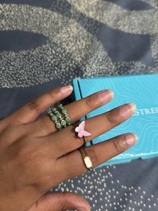 Combo Of 3 Rings And 2 Earrings