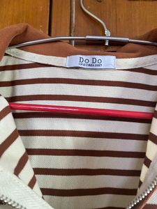 Striped Collared Polo Top