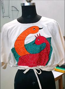 Tie Knot Afgani Crop Top