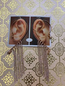 American Diamond Ear Cuff Earring Rose gold