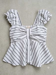 Striped Peplum Top