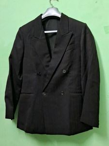 Black Double-Breasted Blazer
