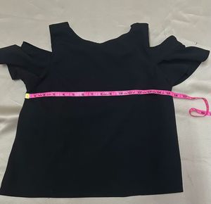 Stylish Black Cold Shoulder Top