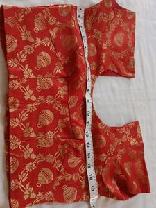 Stunning Red &amp; Gold Brocade Blouse
