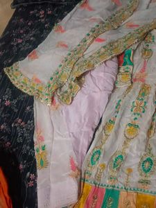 Frock Suit With Salwar and heavy Dupatta