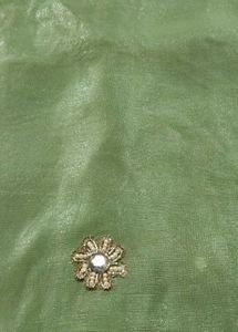 Elegant Green Saree with Embellishment