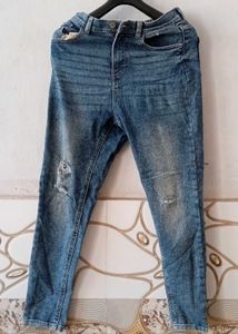 Blue Distressed Skinny Jeans